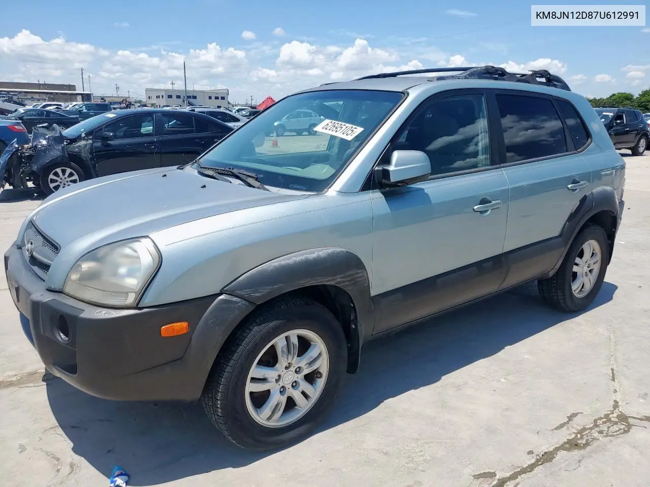 2007 Hyundai Tucson Se VIN: KM8JN12D87U612991 Lot: 62695105