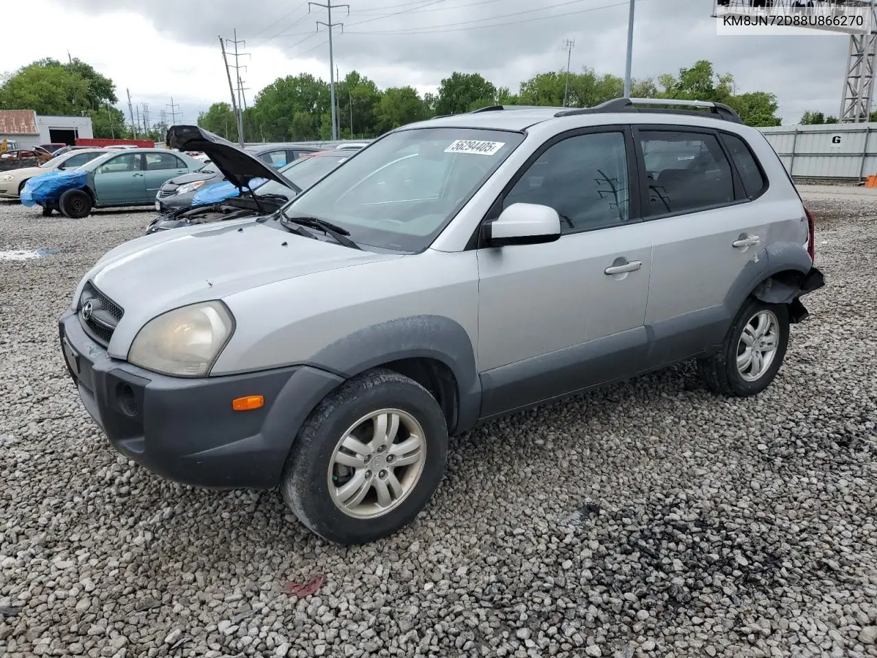 2008 Hyundai Tucson Se VIN: KM8JN72D88U866270 Lot: 56294405
