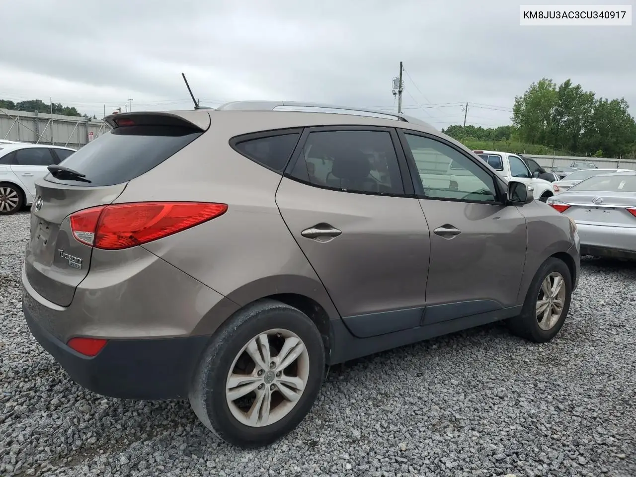 2012 Hyundai Tucson Gls VIN: KM8JU3AC3CU340917 Lot: 62987225