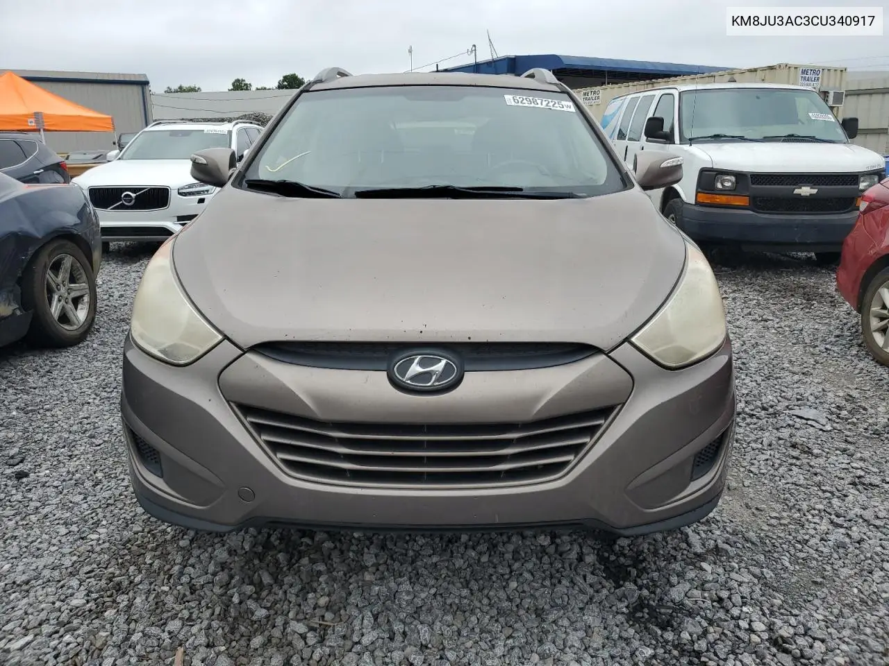 2012 Hyundai Tucson Gls VIN: KM8JU3AC3CU340917 Lot: 62987225