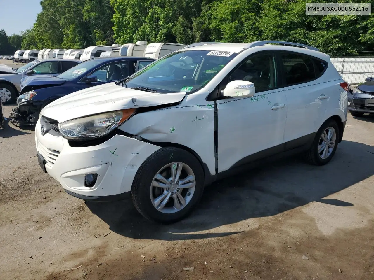 2013 Hyundai Tucson Gls VIN: KM8JU3AC0DU652016 Lot: 62685755