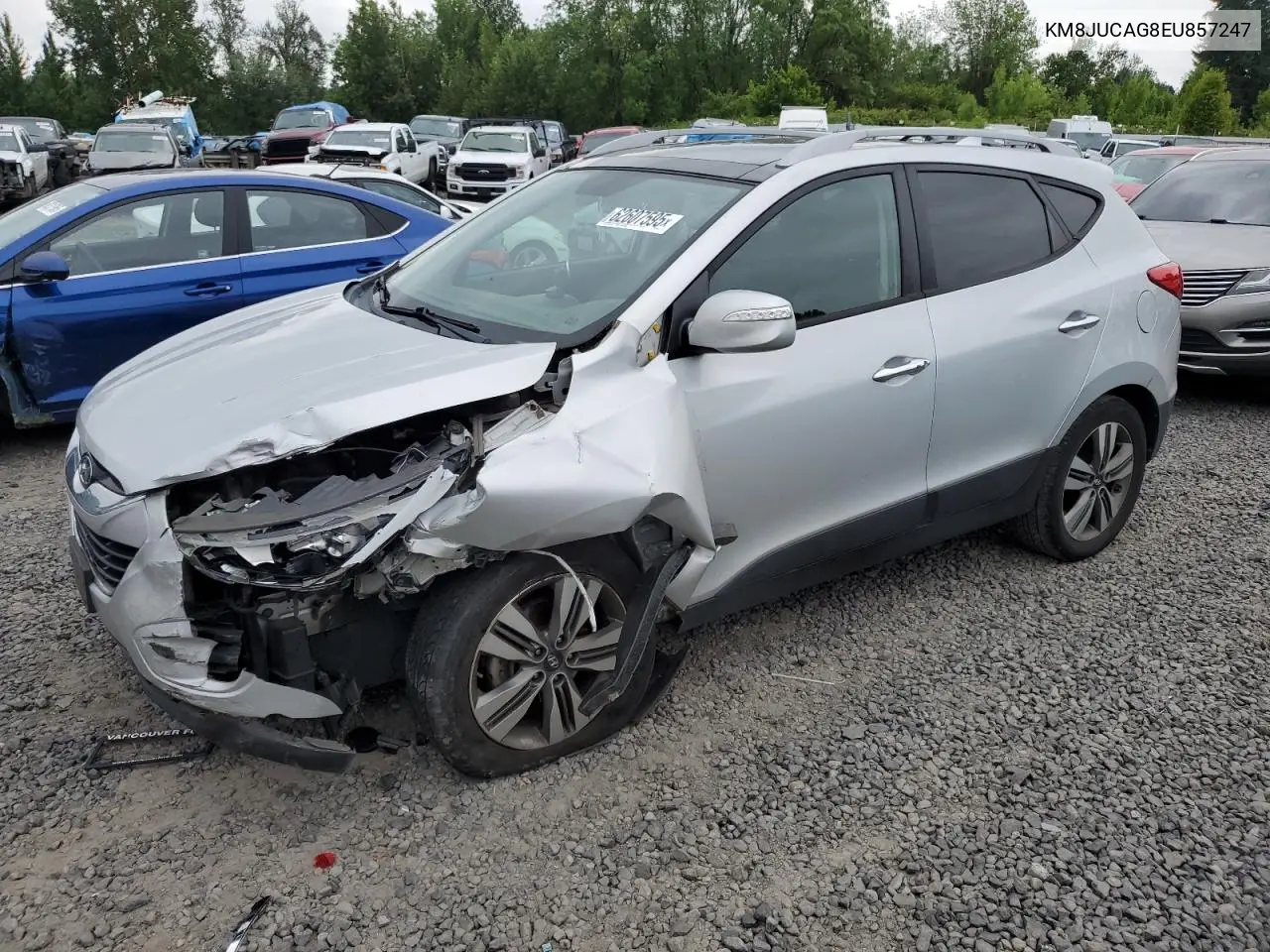 2014 Hyundai Tucson Gls VIN: KM8JUCAG8EU857247 Lot: 62607595