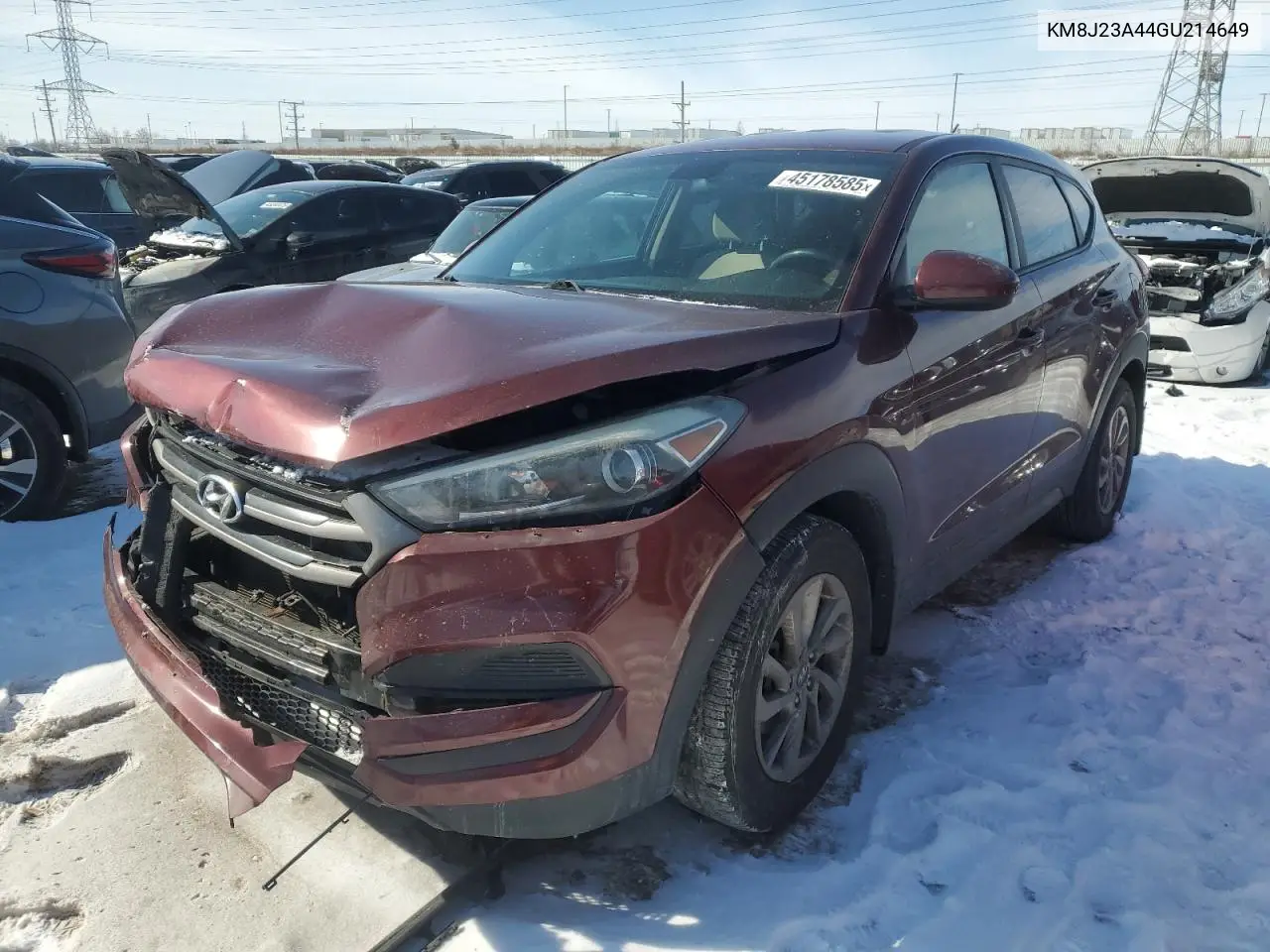 2016 Hyundai Tucson Se VIN: KM8J23A44GU214649 Lot: 45178585