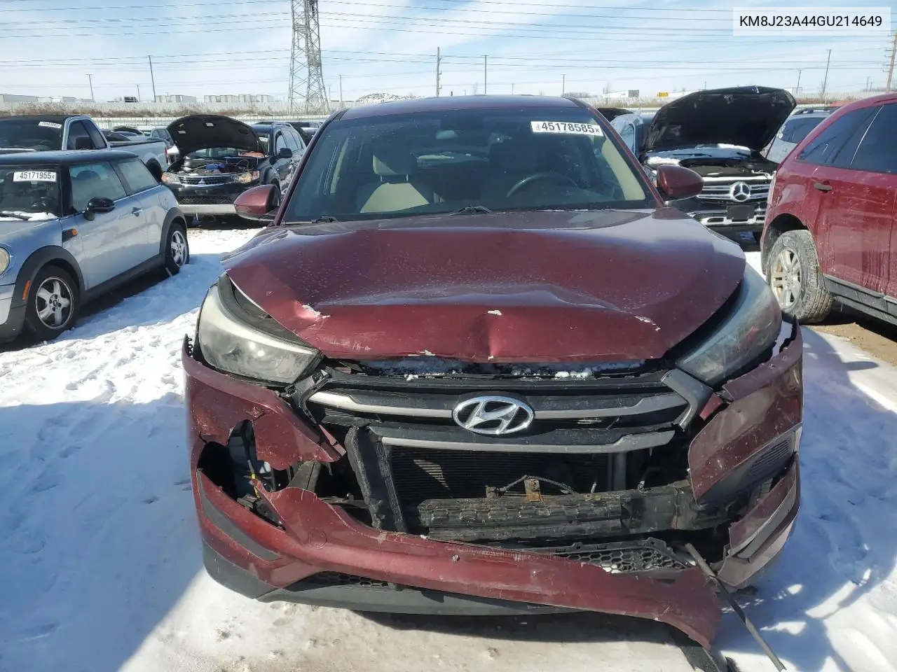 2016 Hyundai Tucson Se VIN: KM8J23A44GU214649 Lot: 45178585