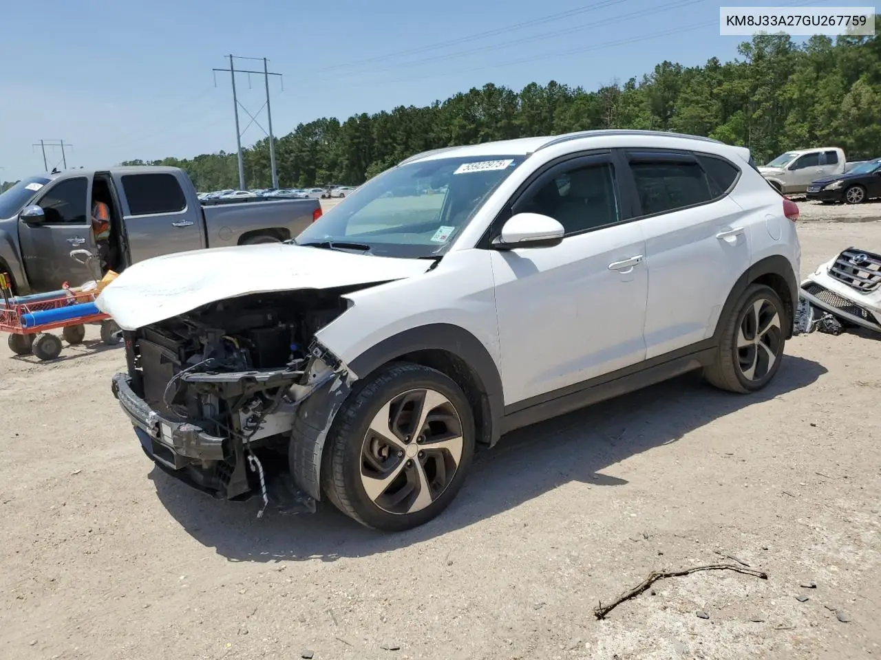 2016 Hyundai Tucson Limited VIN: KM8J33A27GU267759 Lot: 55922975