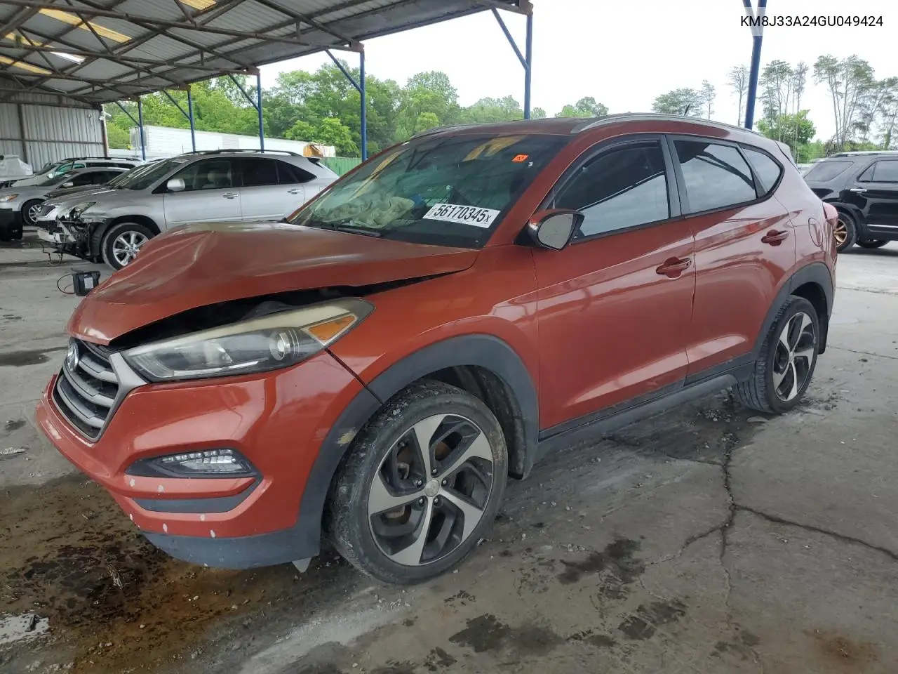 2016 Hyundai Tucson Limited VIN: KM8J33A24GU049424 Lot: 56170345