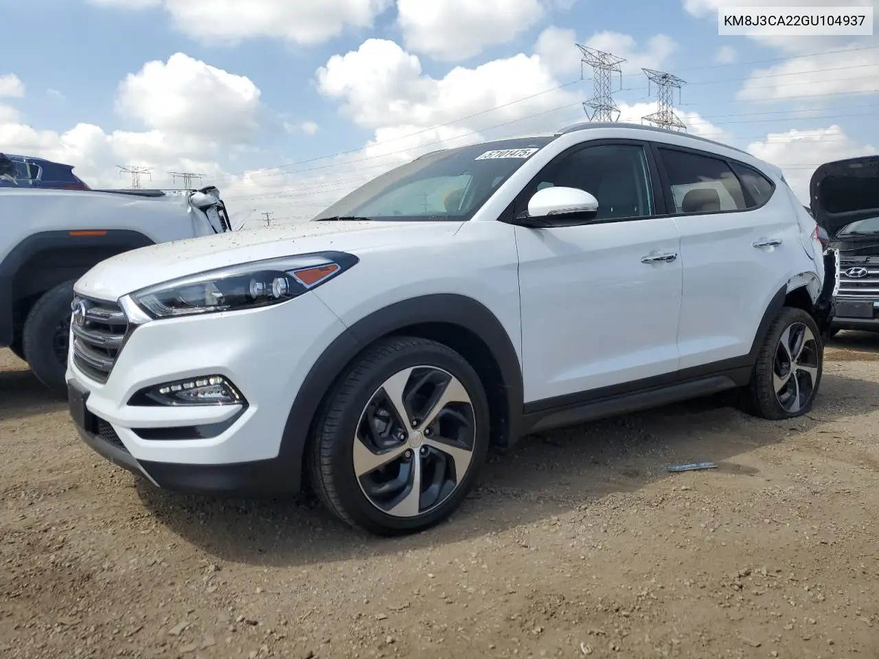 2016 Hyundai Tucson Limited VIN: KM8J3CA22GU104937 Lot: 57101475
