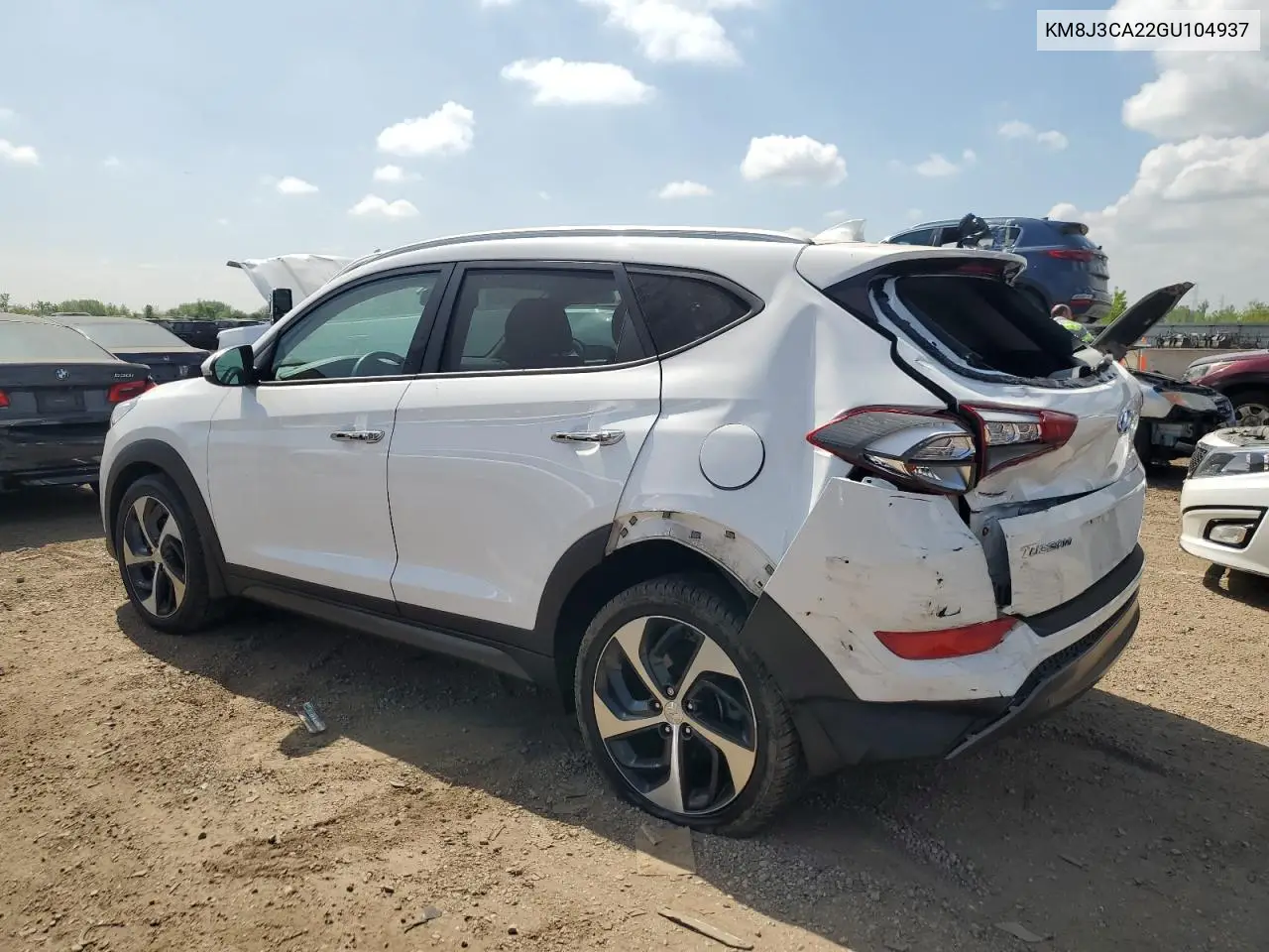 2016 Hyundai Tucson Limited VIN: KM8J3CA22GU104937 Lot: 57101475