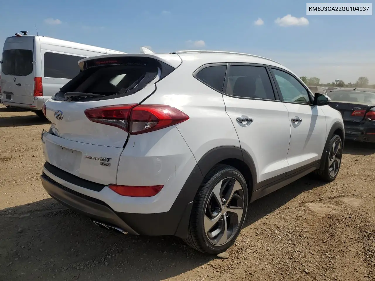 2016 Hyundai Tucson Limited VIN: KM8J3CA22GU104937 Lot: 57101475