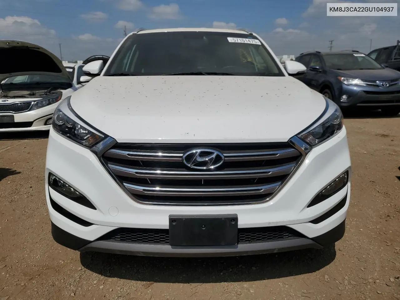 2016 Hyundai Tucson Limited VIN: KM8J3CA22GU104937 Lot: 57101475