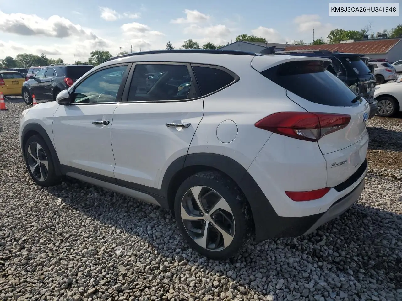 2017 Hyundai Tucson Limited VIN: KM8J3CA26HU341948 Lot: 56466635