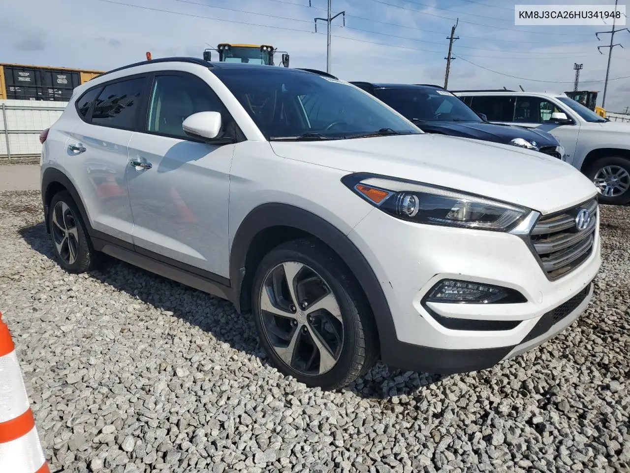 2017 Hyundai Tucson Limited VIN: KM8J3CA26HU341948 Lot: 56466635