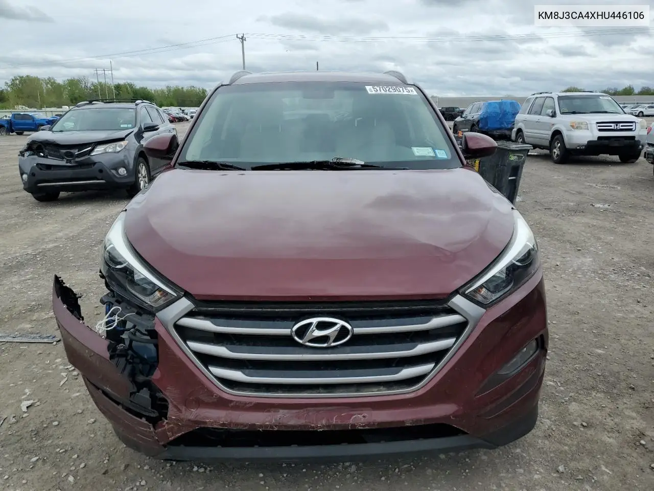 2017 Hyundai Tucson Limited VIN: KM8J3CA4XHU446106 Lot: 57029075
