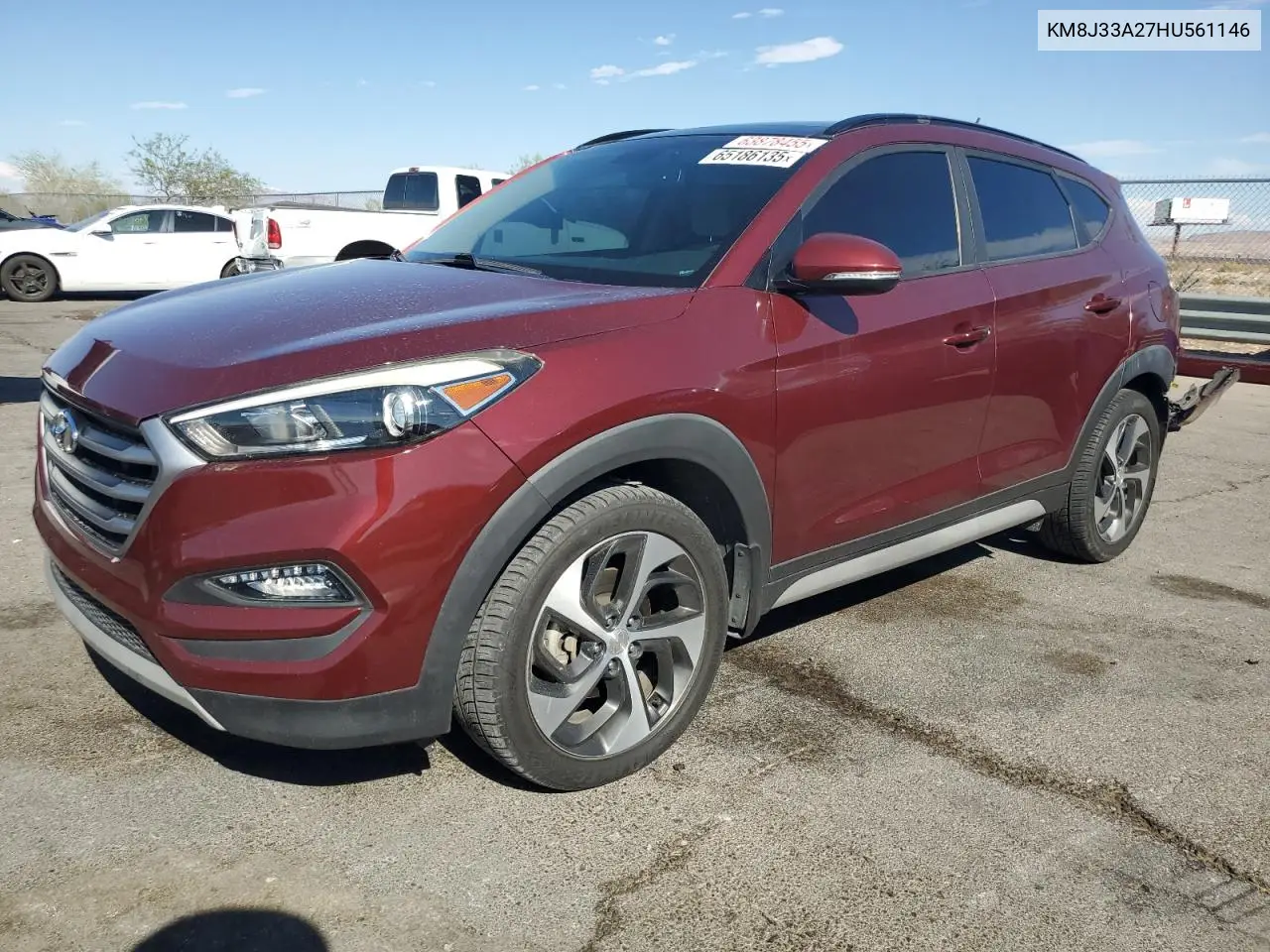2017 Hyundai Tucson Limited VIN: KM8J33A27HU561146 Lot: 65186135
