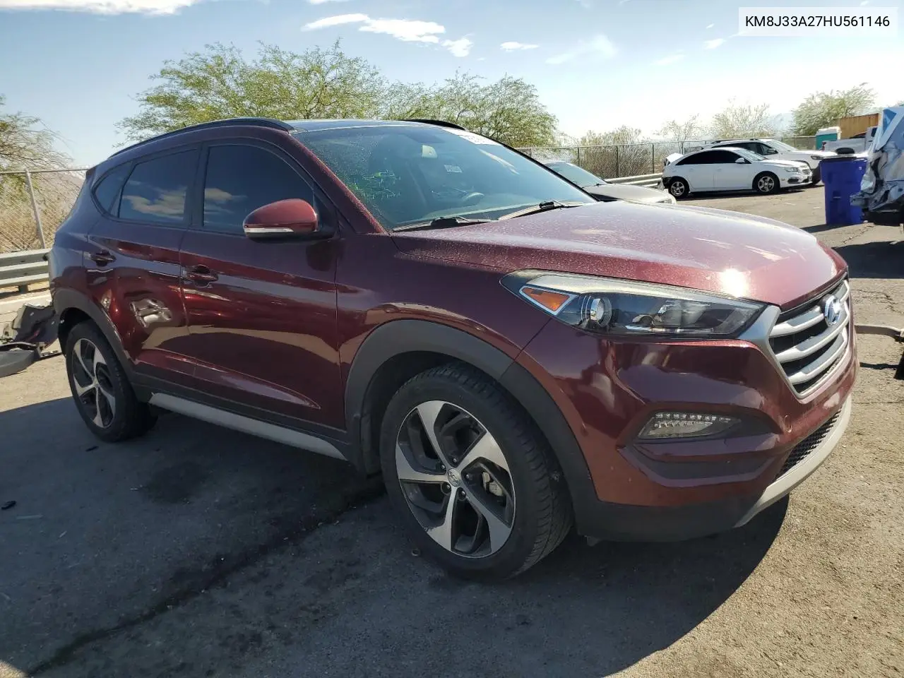 2017 Hyundai Tucson Limited VIN: KM8J33A27HU561146 Lot: 65186135