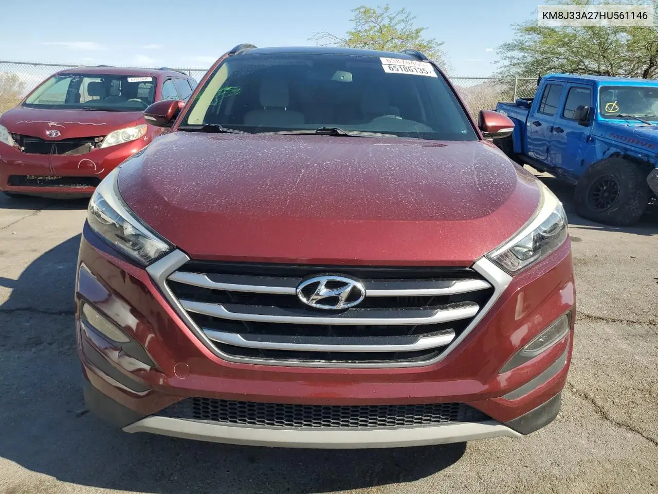2017 Hyundai Tucson Limited VIN: KM8J33A27HU561146 Lot: 65186135