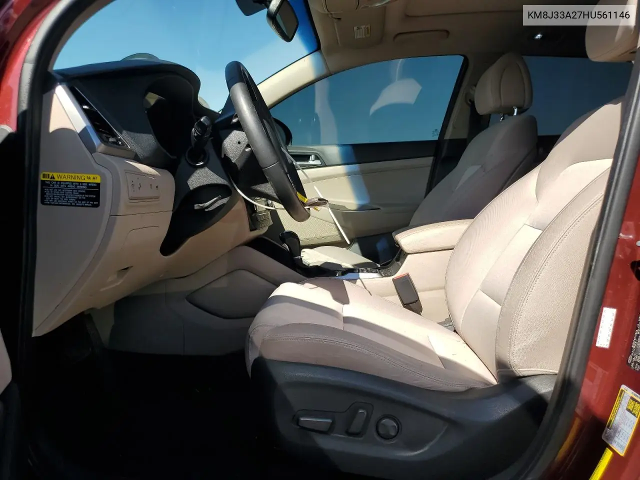2017 Hyundai Tucson Limited VIN: KM8J33A27HU561146 Lot: 65186135