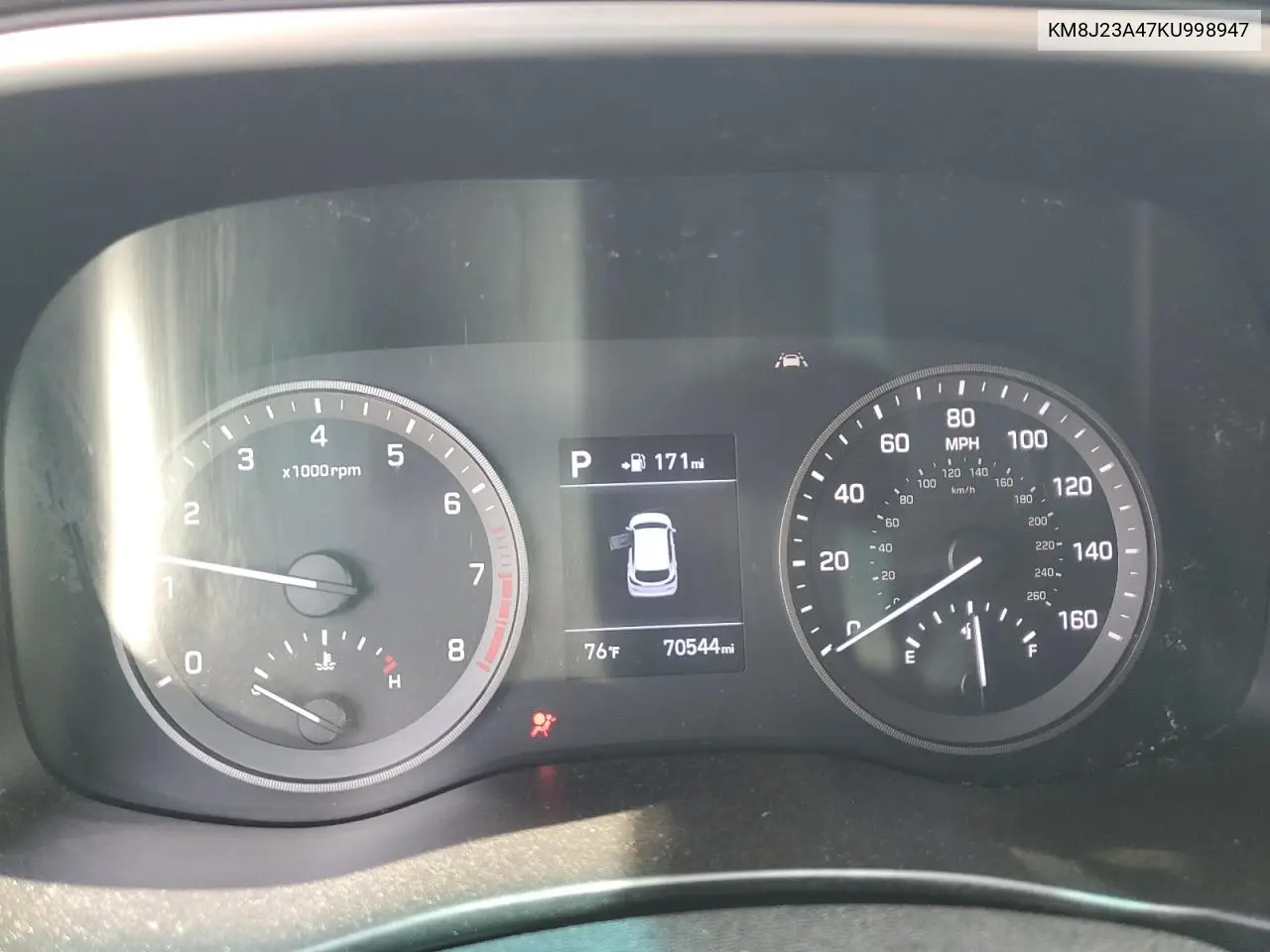 2019 Hyundai Tucson Se VIN: KM8J23A47KU998947 Lot: 56916065
