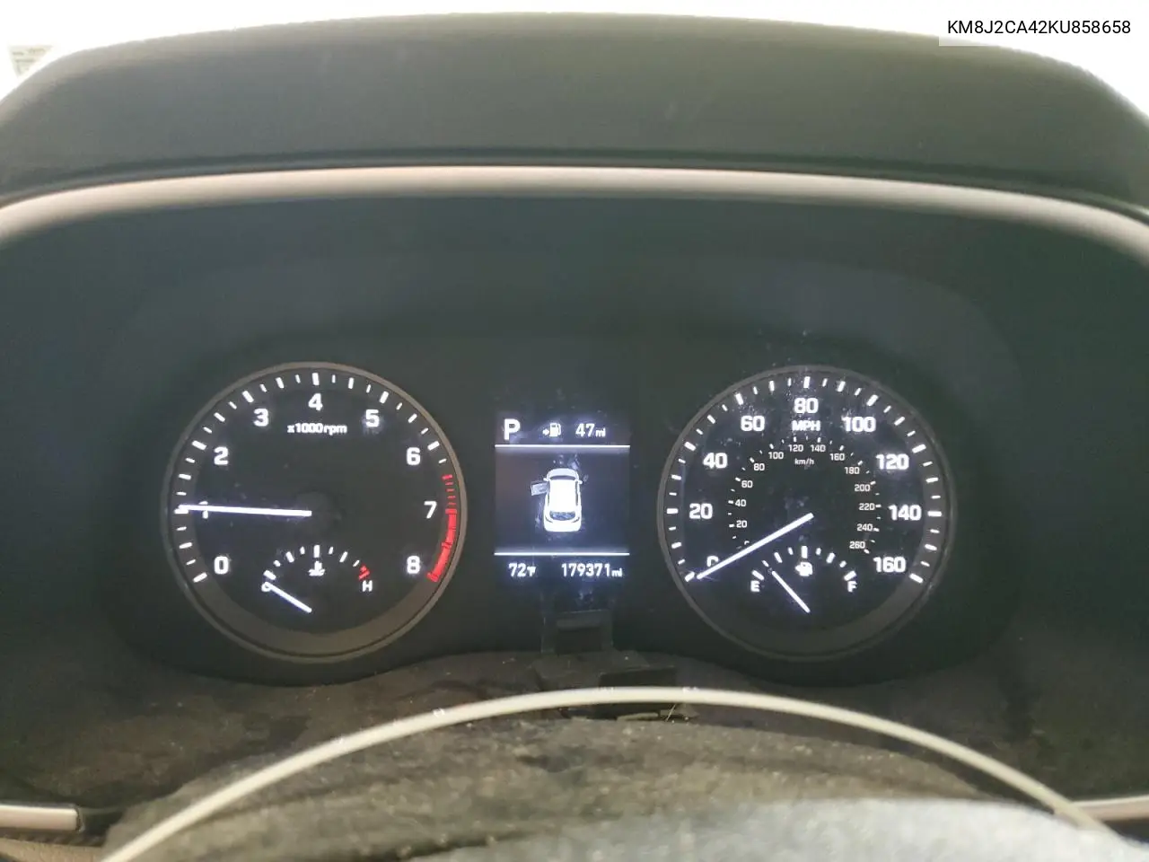 2019 Hyundai Tucson Se VIN: KM8J2CA42KU858658 Lot: 57134265