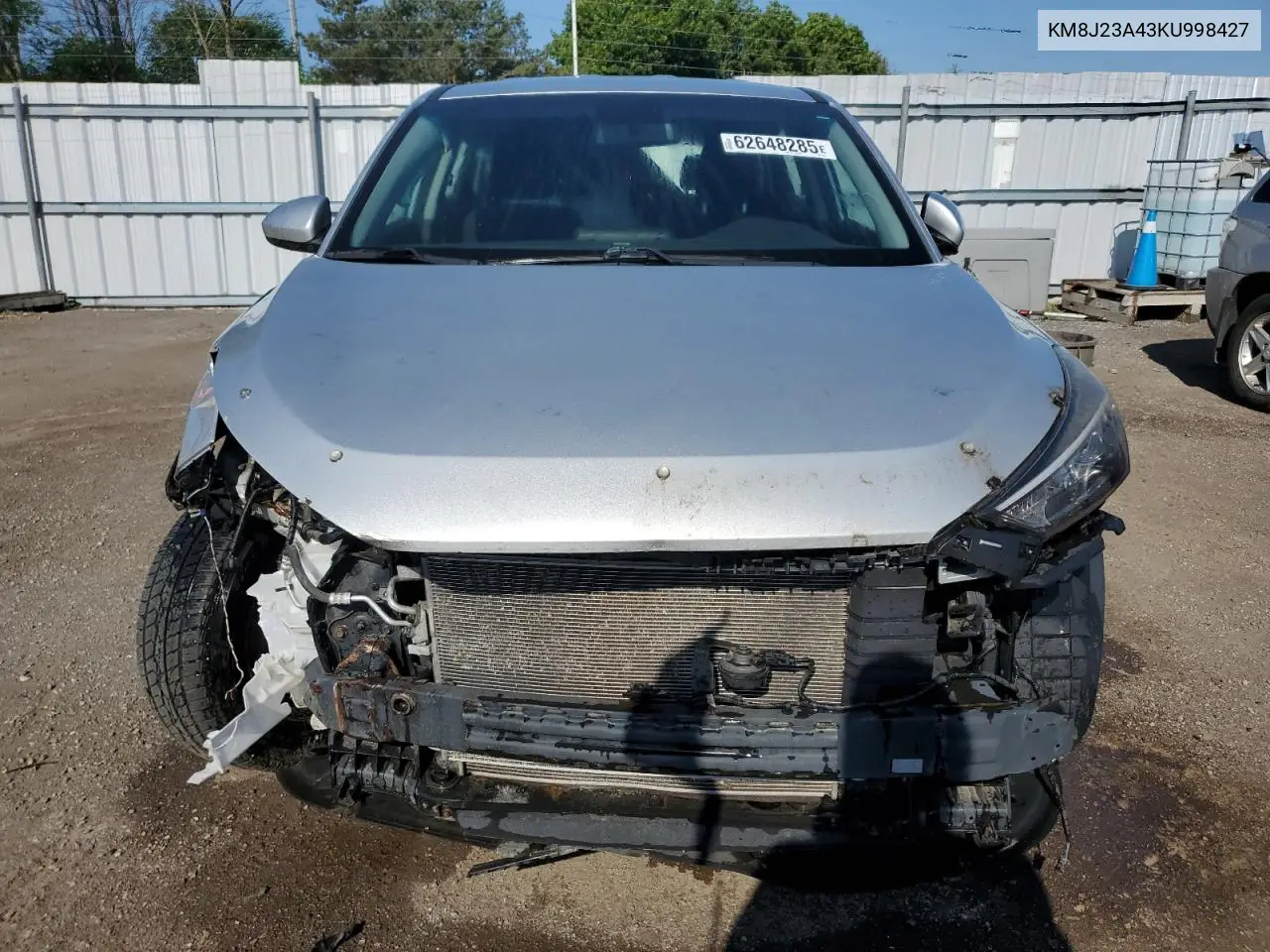 2019 Hyundai Tucson Se VIN: KM8J23A43KU998427 Lot: 62648285