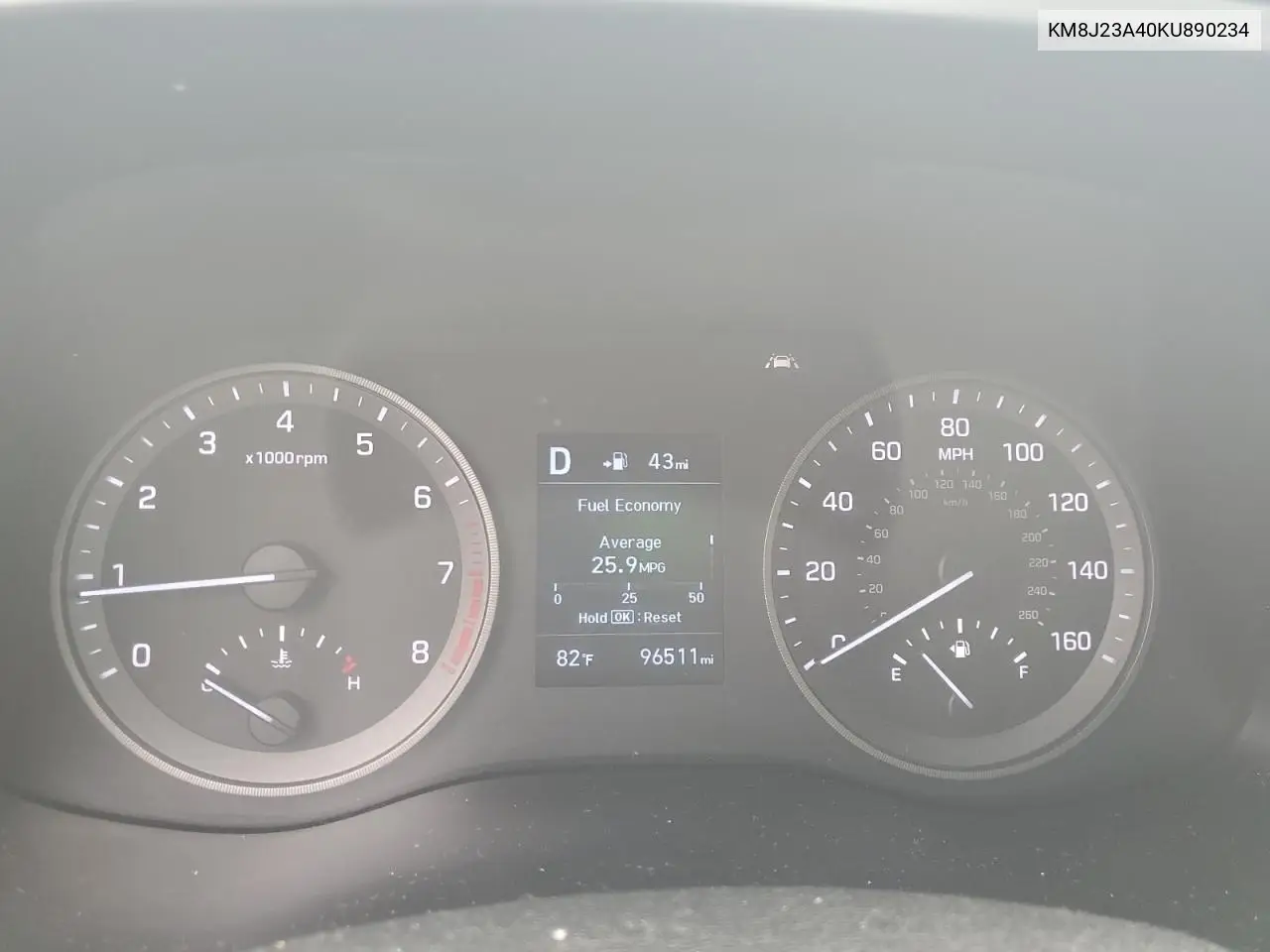 2019 Hyundai Tucson Se VIN: KM8J23A40KU890234 Lot: 62892195