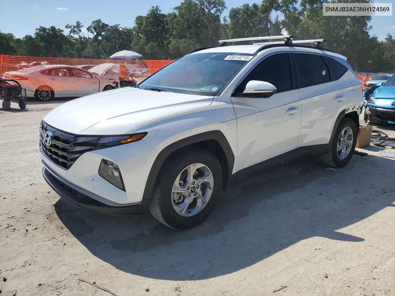 2022 Hyundai Tucson Sel VIN: 5NMJB3AE3NH124569 Lot: 55614215