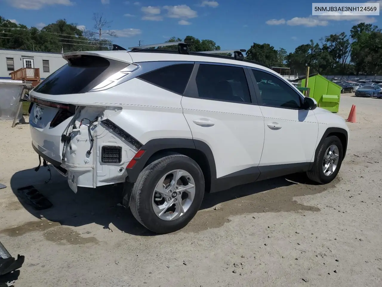 2022 Hyundai Tucson Sel VIN: 5NMJB3AE3NH124569 Lot: 55614215