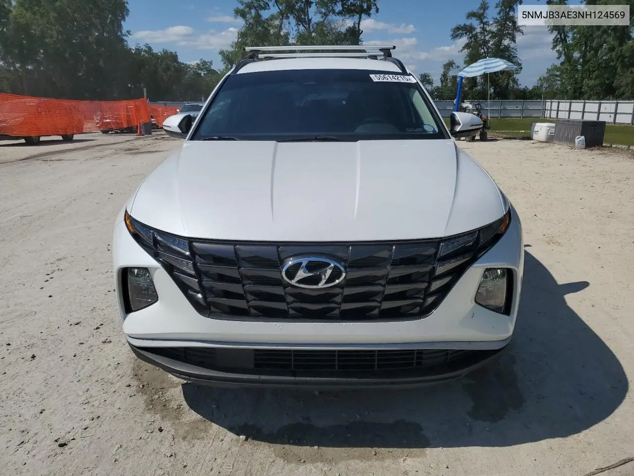 2022 Hyundai Tucson Sel VIN: 5NMJB3AE3NH124569 Lot: 55614215