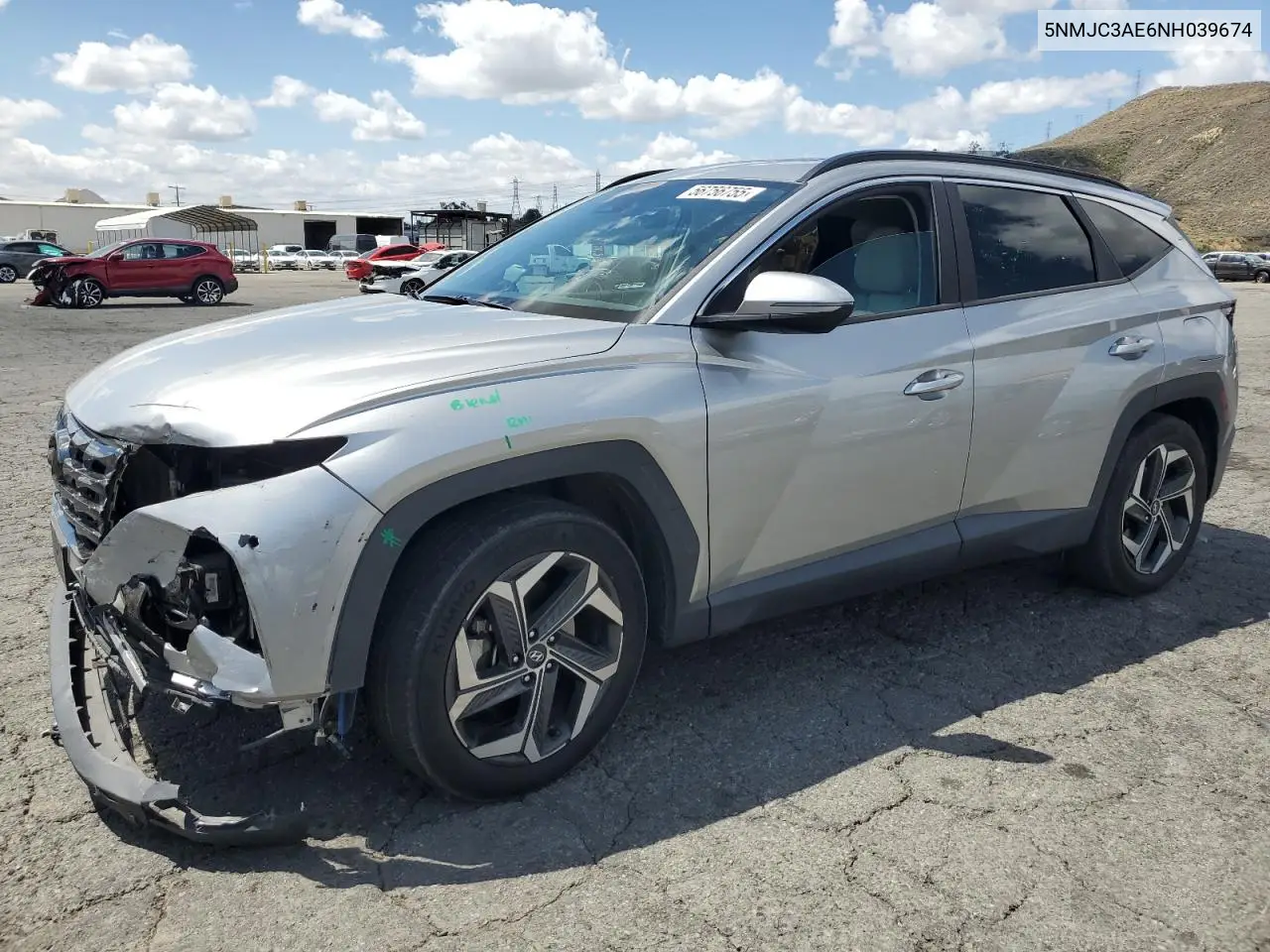 2022 Hyundai Tucson Sel VIN: 5NMJC3AE6NH039674 Lot: 56756755