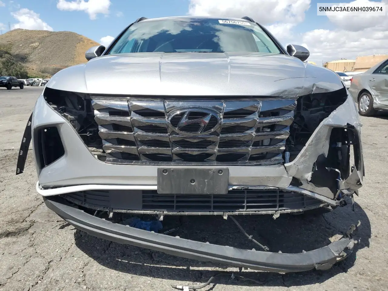 2022 Hyundai Tucson Sel VIN: 5NMJC3AE6NH039674 Lot: 56756755