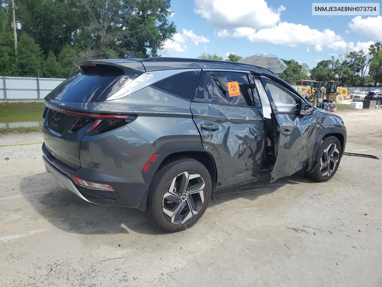 2022 Hyundai Tucson Limited VIN: 5NMJE3AE8NH073724 Lot: 56829275