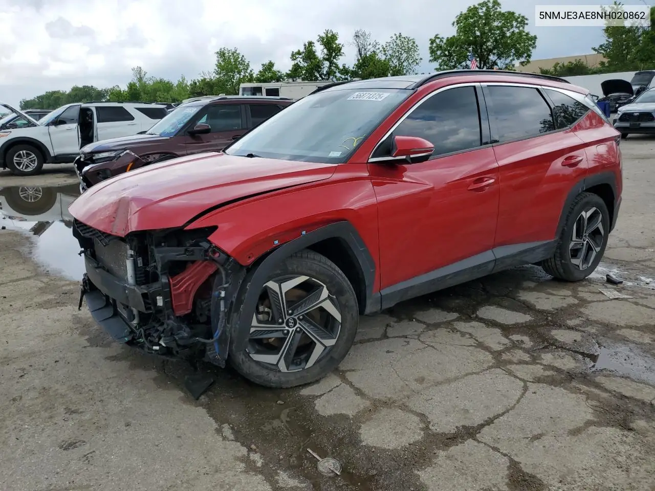 2022 Hyundai Tucson Limited VIN: 5NMJE3AE8NH020862 Lot: 56871375