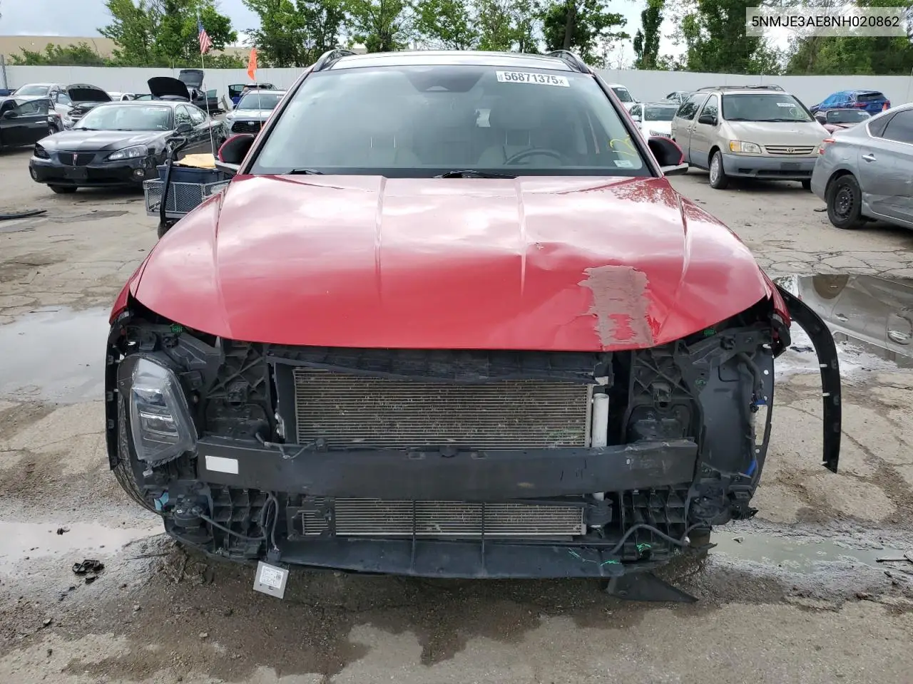 2022 Hyundai Tucson Limited VIN: 5NMJE3AE8NH020862 Lot: 56871375
