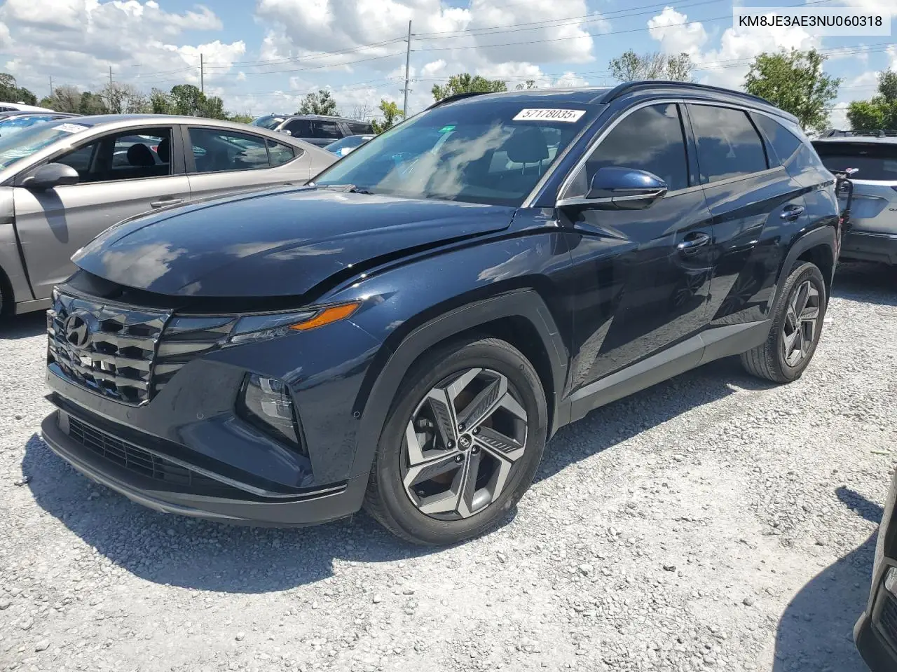 2022 Hyundai Tucson Limited VIN: KM8JE3AE3NU060318 Lot: 57178035