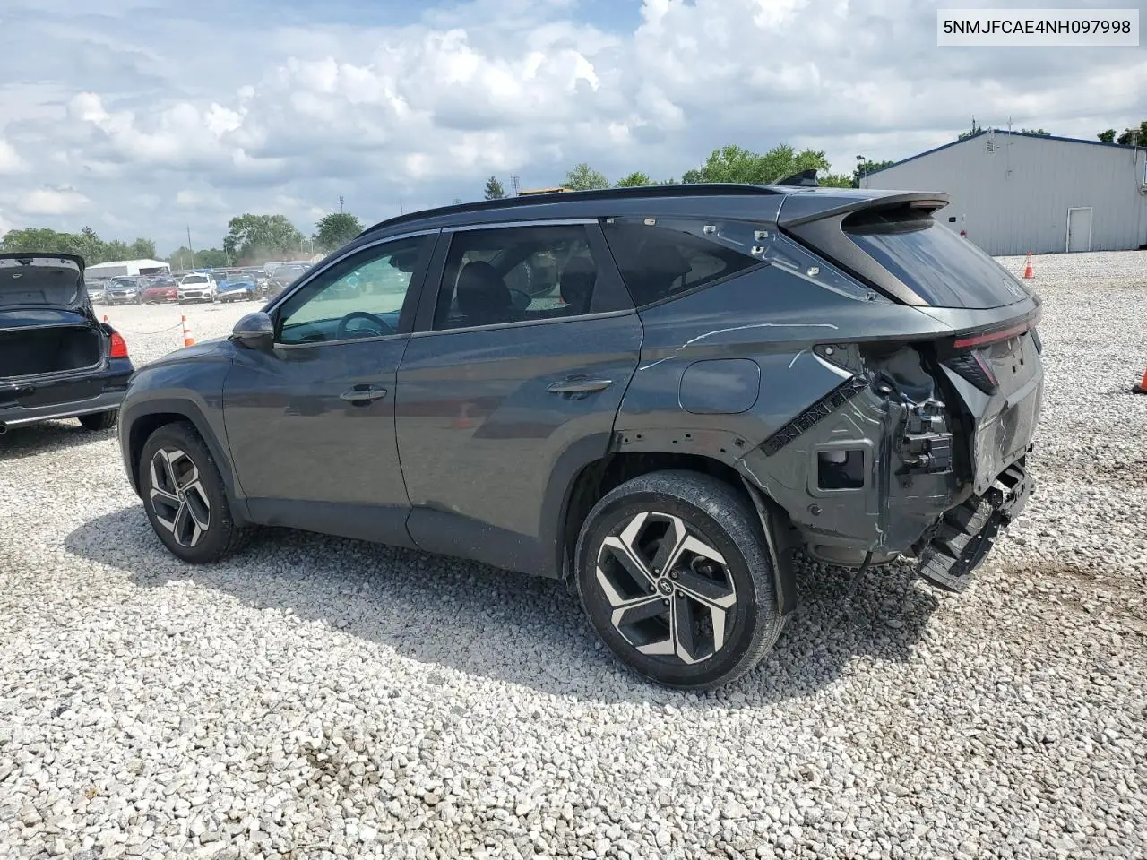 2022 Hyundai Tucson Sel VIN: 5NMJFCAE4NH097998 Lot: 61901635