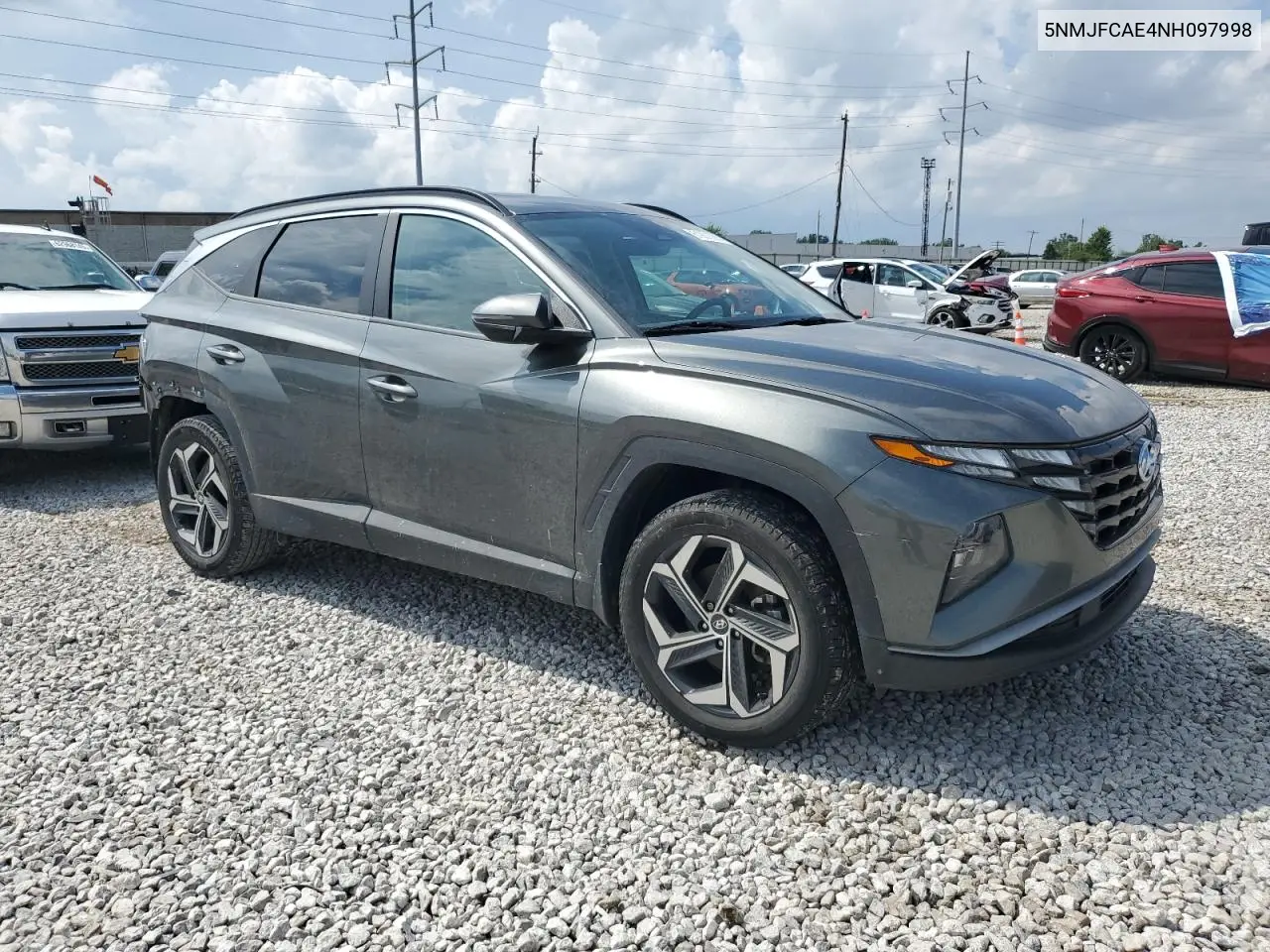 2022 Hyundai Tucson Sel VIN: 5NMJFCAE4NH097998 Lot: 61901635