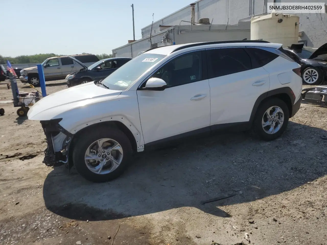 2024 Hyundai Tucson Sel VIN: 5NMJB3DE8RH402559 Lot: 62638315
