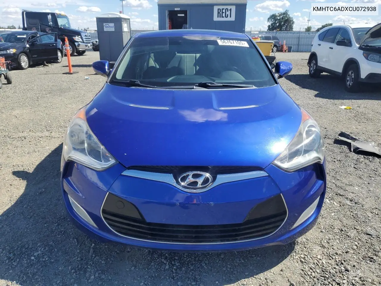 2012 Hyundai Veloster VIN: KMHTC6ADXCU072938 Lot: 56767105
