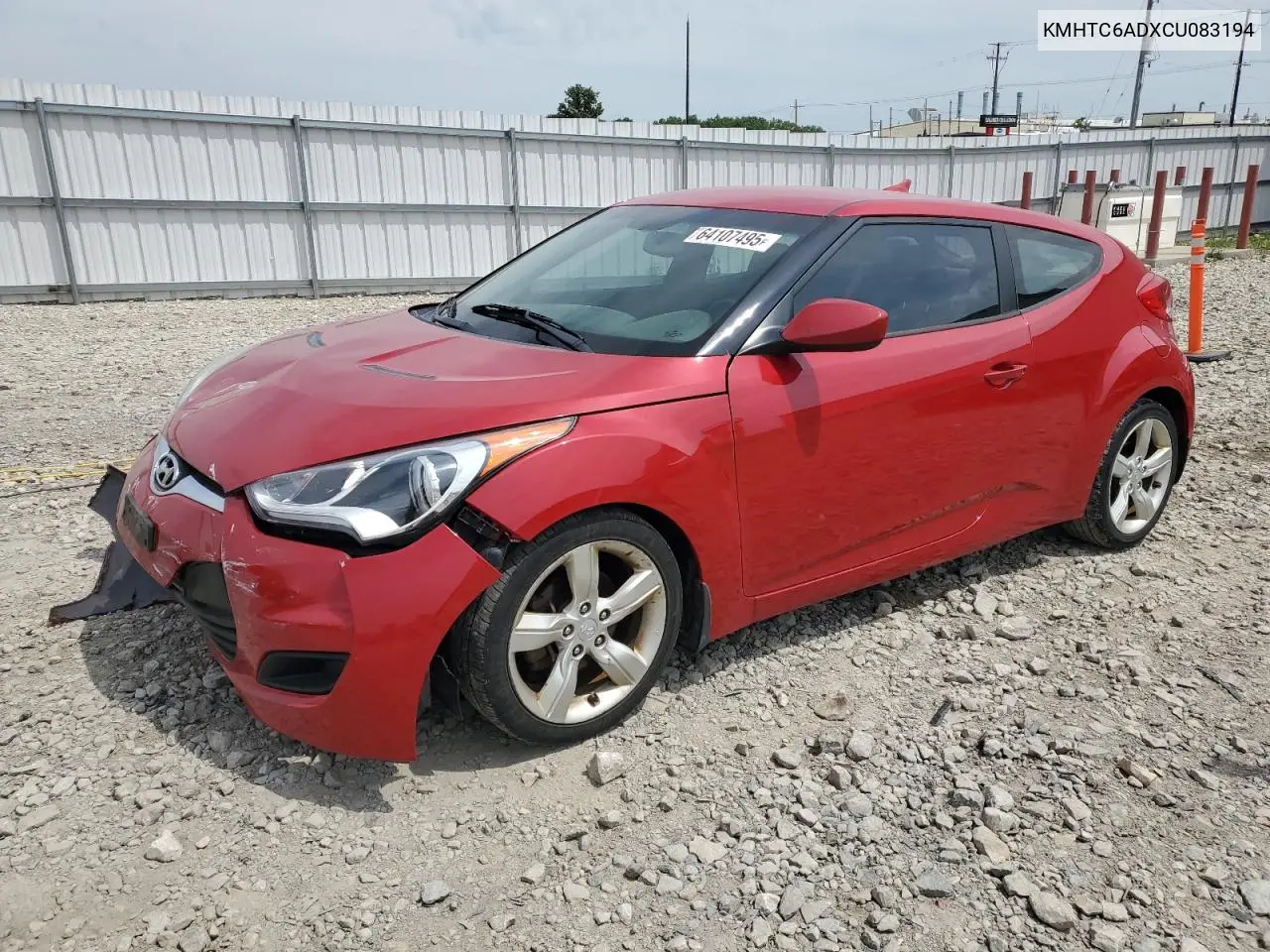 2012 Hyundai Veloster VIN: KMHTC6ADXCU083194 Lot: 64107495