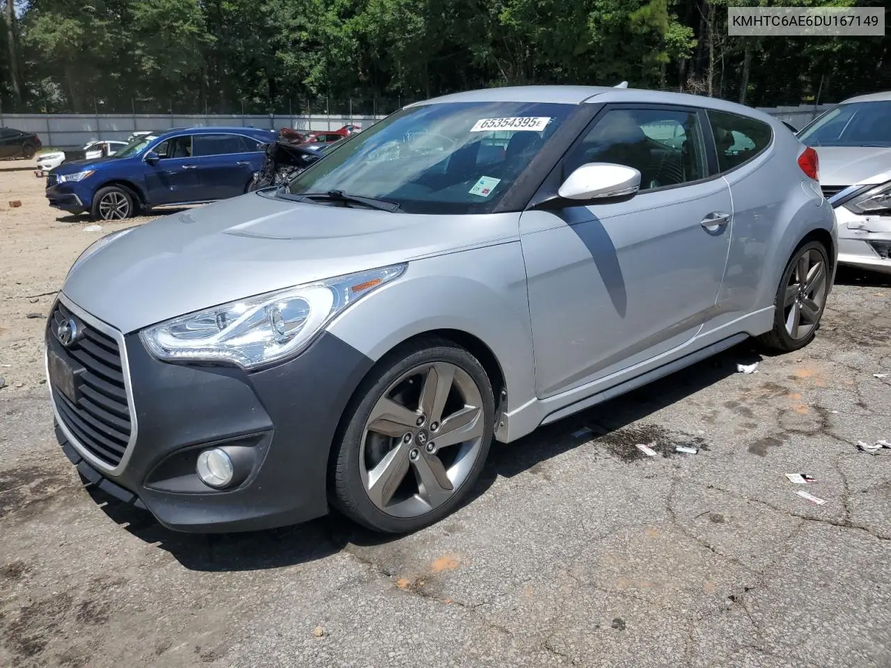 2013 Hyundai Veloster Turbo VIN: KMHTC6AE6DU167149 Lot: 65354395