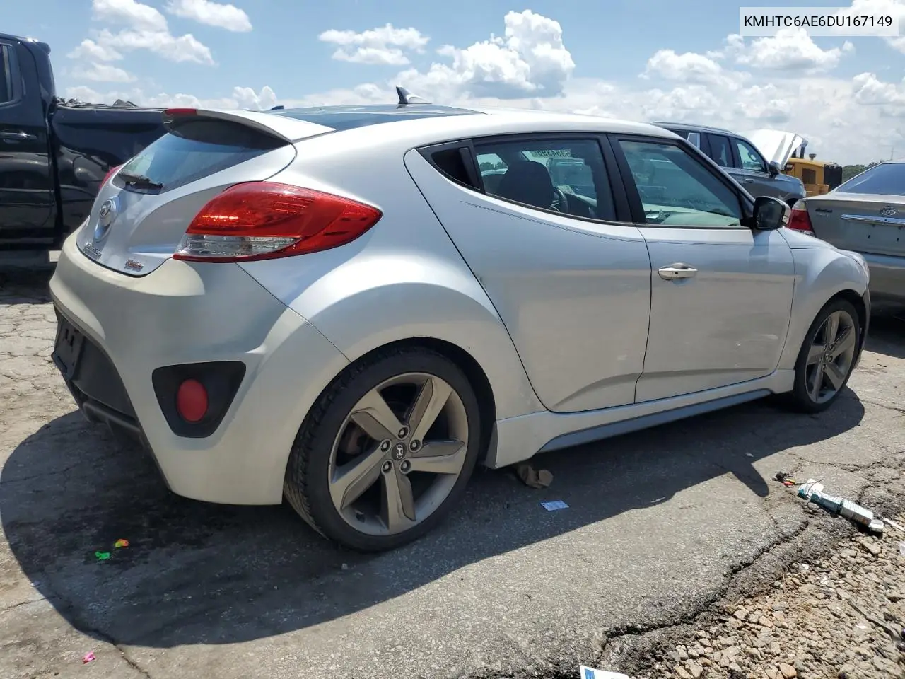 2013 Hyundai Veloster Turbo VIN: KMHTC6AE6DU167149 Lot: 65354395