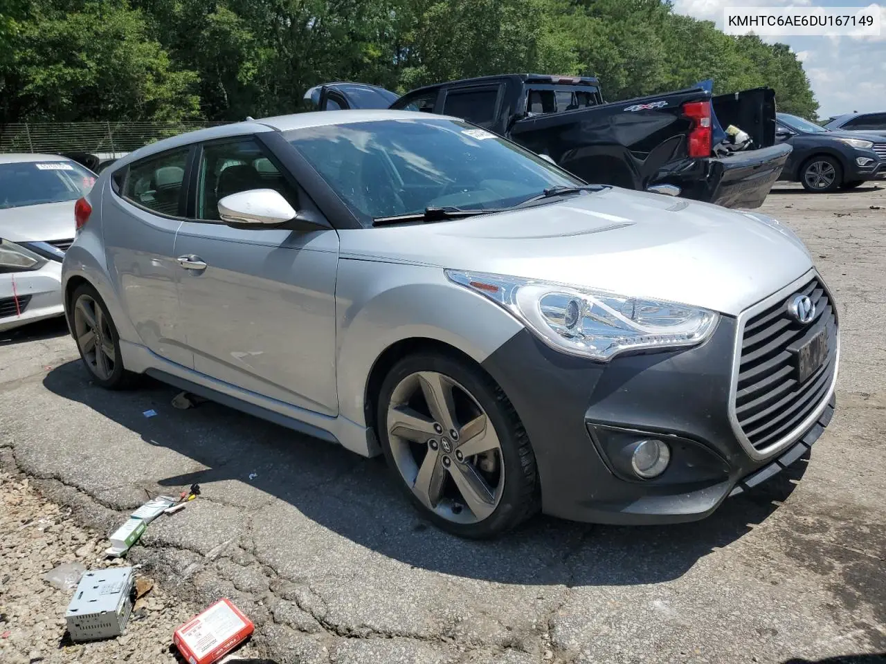 2013 Hyundai Veloster Turbo VIN: KMHTC6AE6DU167149 Lot: 65354395