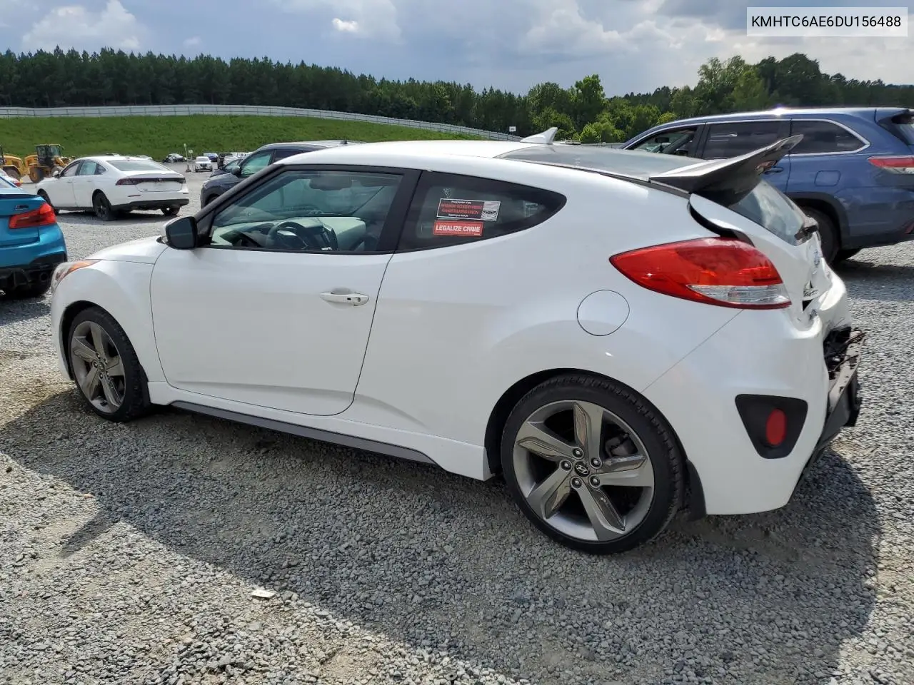 2013 Hyundai Veloster Turbo VIN: KMHTC6AE6DU156488 Lot: 65964925