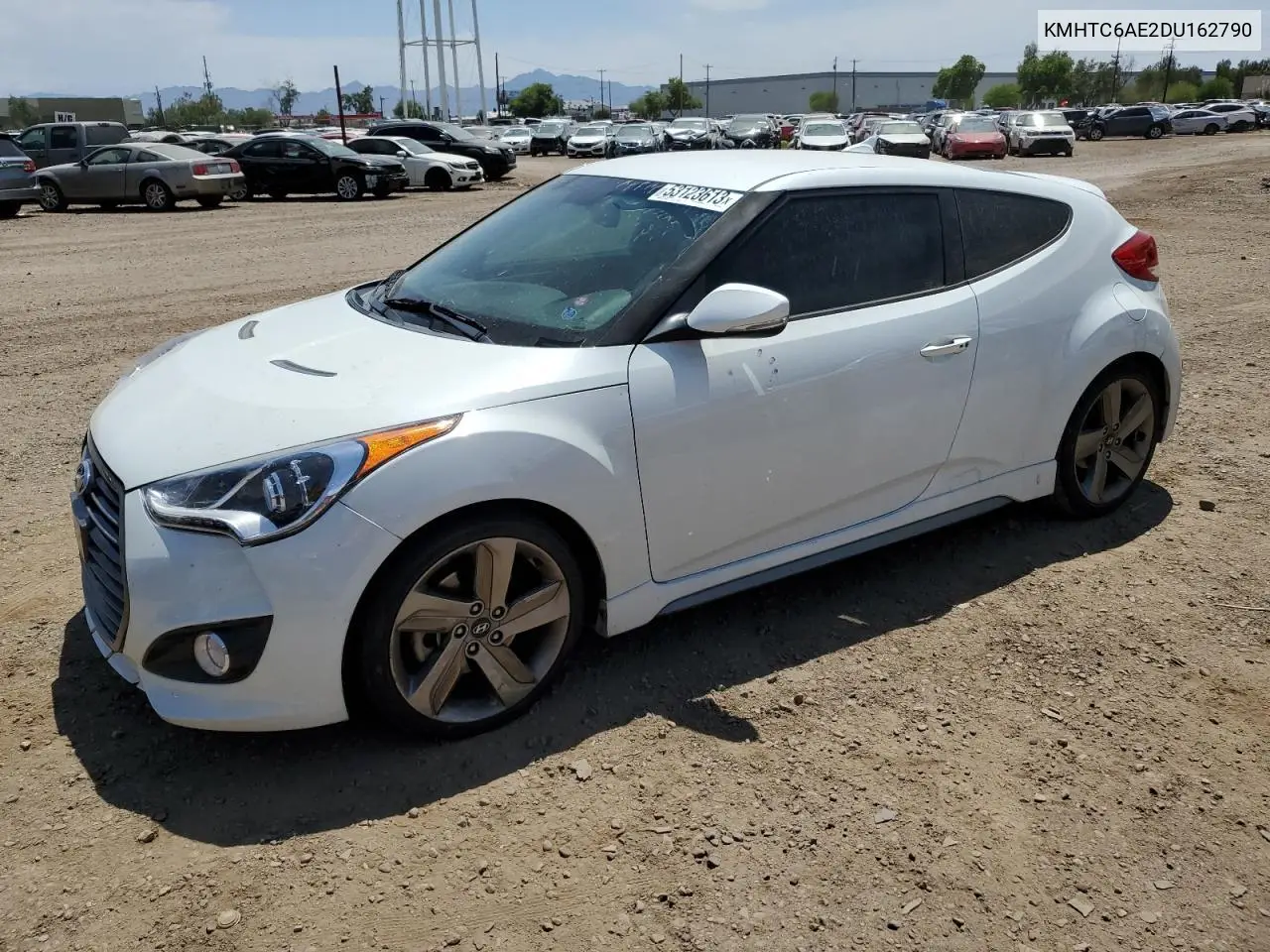 2013 Hyundai Veloster Turbo VIN: KMHTC6AE2DU162790 Lot: 66404685