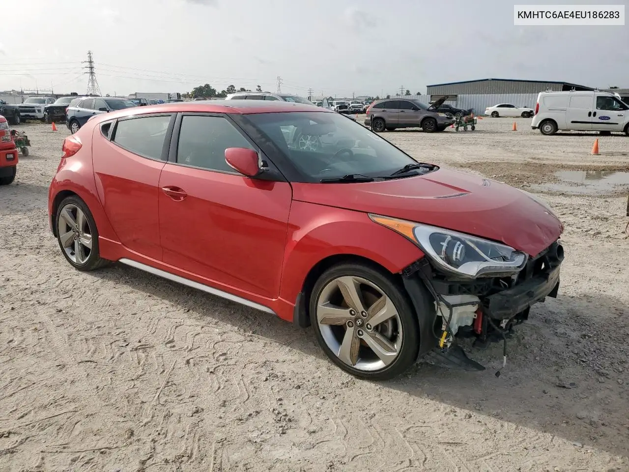 2014 Hyundai Veloster Turbo VIN: KMHTC6AE4EU186283 Lot: 56411345