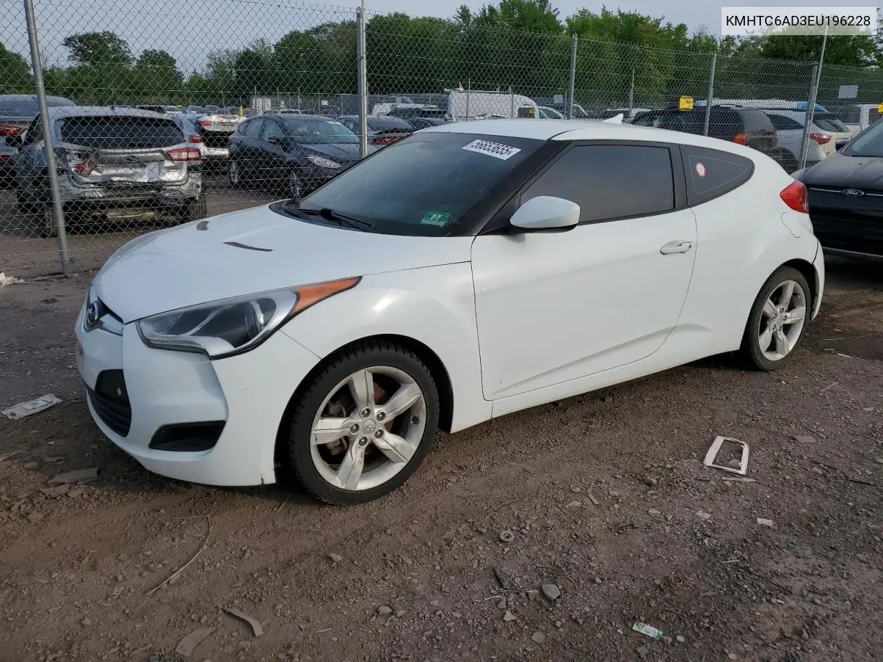 2014 Hyundai Veloster VIN: KMHTC6AD3EU196228 Lot: 56653655