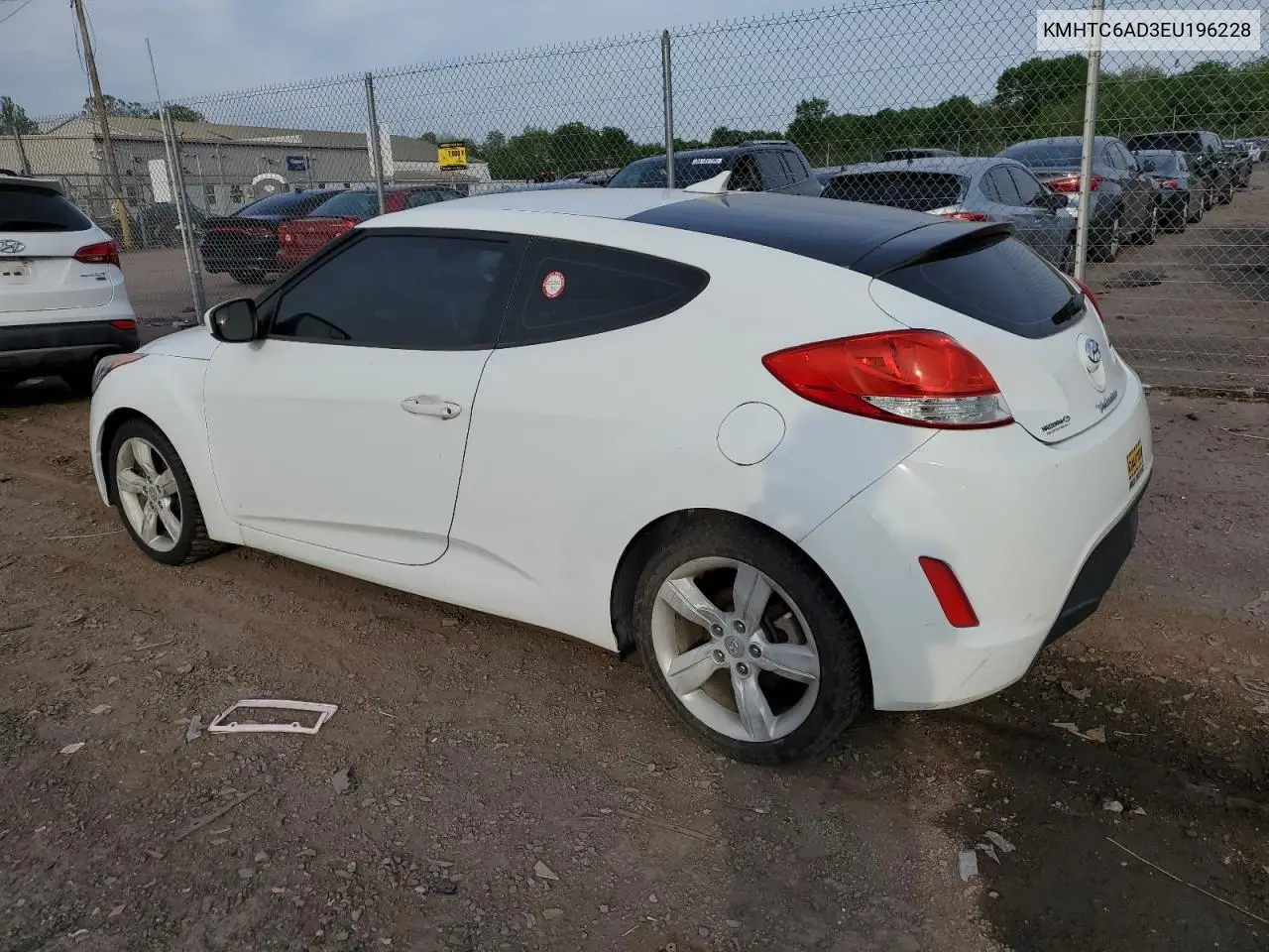 2014 Hyundai Veloster VIN: KMHTC6AD3EU196228 Lot: 56653655