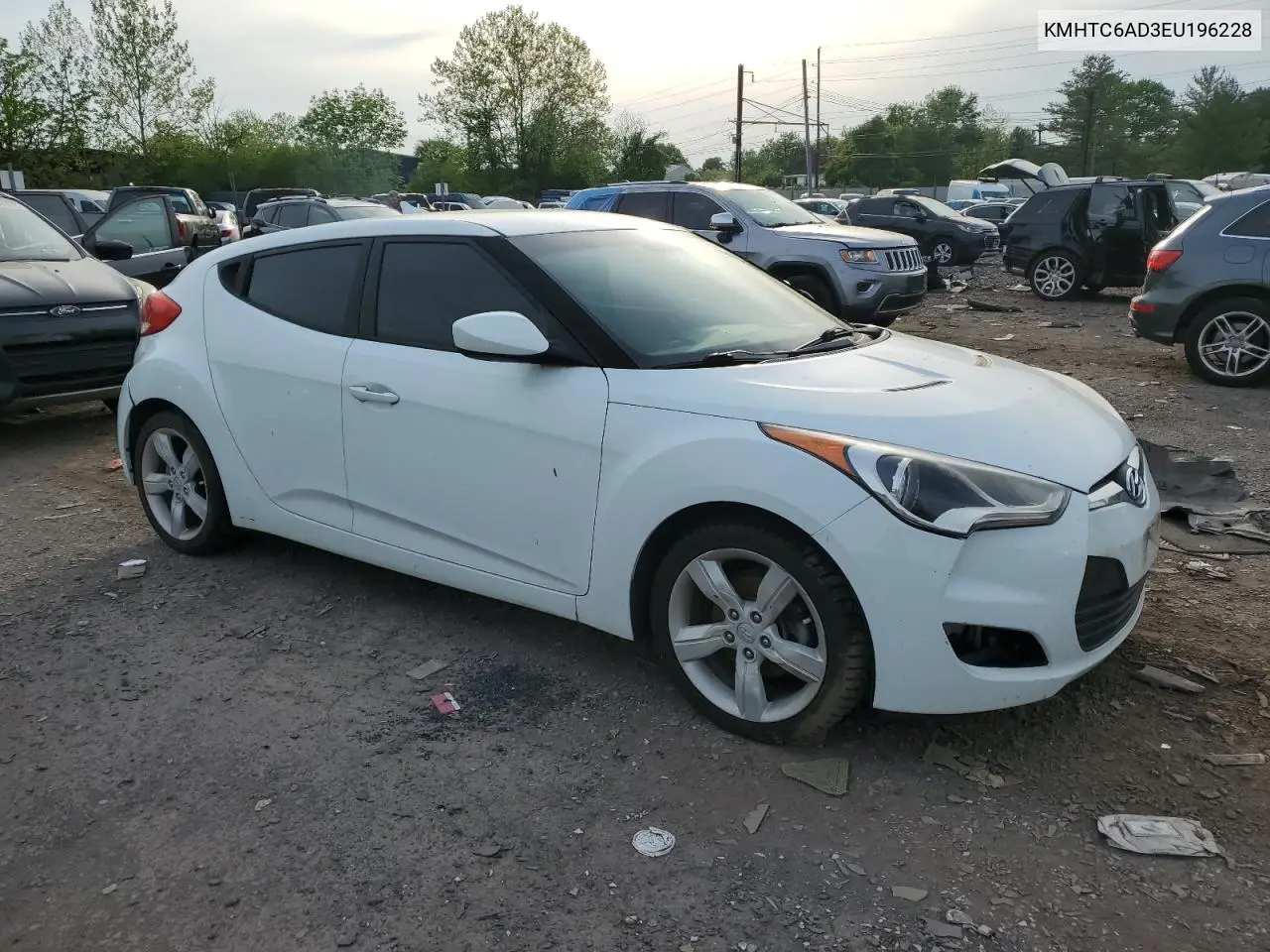 2014 Hyundai Veloster VIN: KMHTC6AD3EU196228 Lot: 56653655