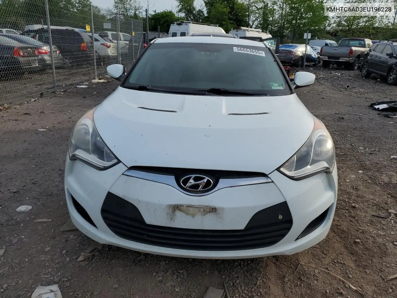2014 Hyundai Veloster VIN: KMHTC6AD3EU196228 Lot: 56653655