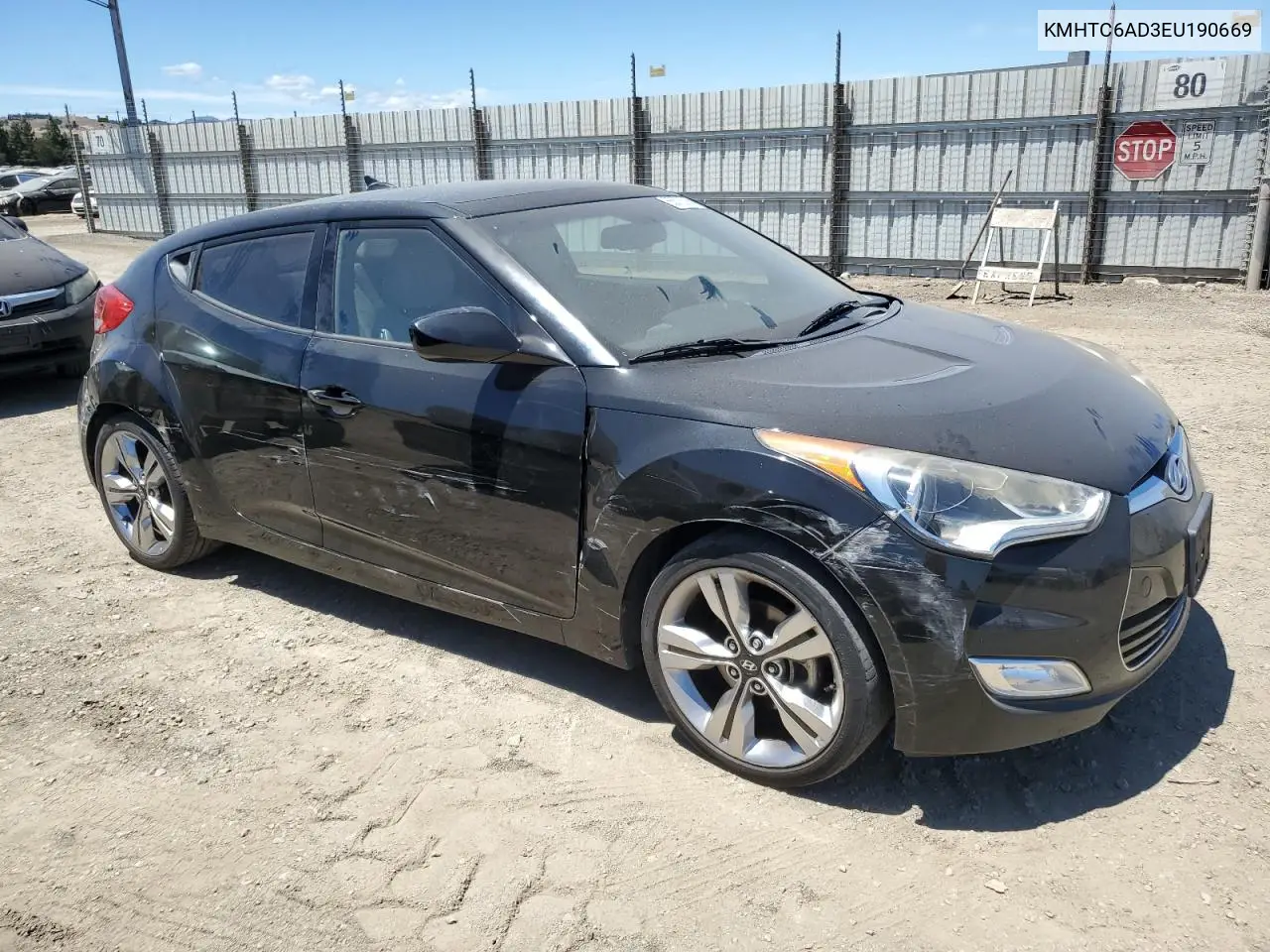 2014 Hyundai Veloster VIN: KMHTC6AD3EU190669 Lot: 65572535